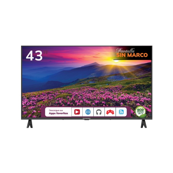 Imagen del producto Tv 43” fhd smart c/dvb-t2, sm, android 14.0, c/cr de voz